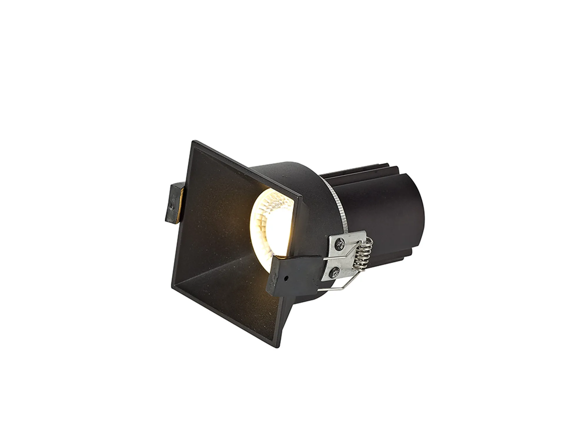 DM201946  Biox 12 Tridonic powered 12W 2700K 1200lm 12° CRI>90 LED Engine  Black Square Fixed Recessed Spotlight, IP20